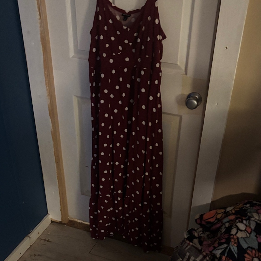 Torrid Red Dress with White Dots